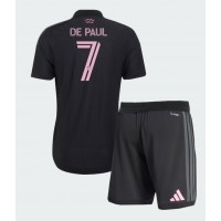 Inter Miami Rodrigo De Paul #7 Vieras Peliasu Lasten 2026-27 Lyhythihainen (+ Lyhyet housut)